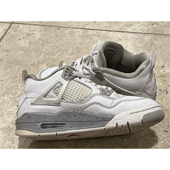 Jordan 4 Retro White Oreo (2021) (GS) DJ4699-100 Size 6Y EUC No Box - Picture 7 of 12